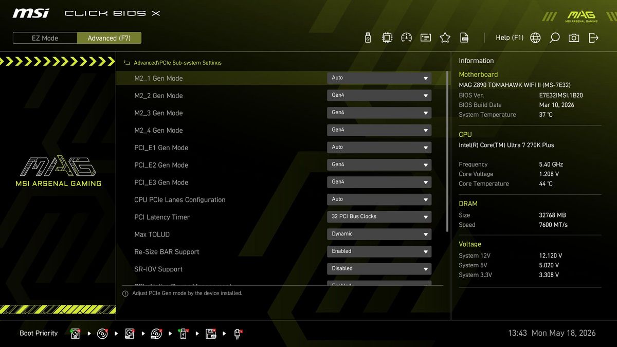 MSI MAG Z890 Tomahawk Wifi II