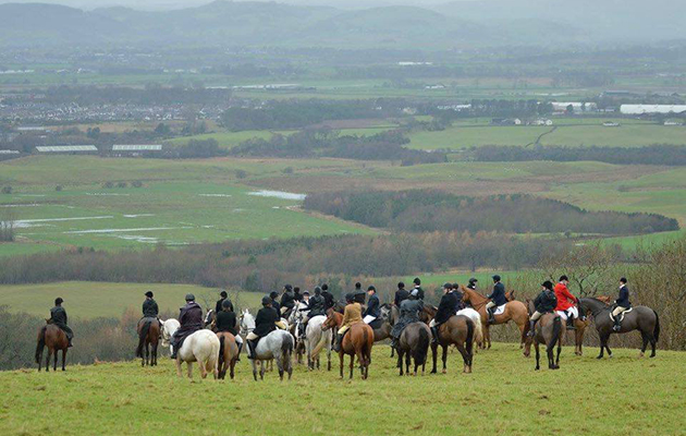 The Dumfriesshire and Stewartry field enjoy some spectacular views during their Boxing Day meet