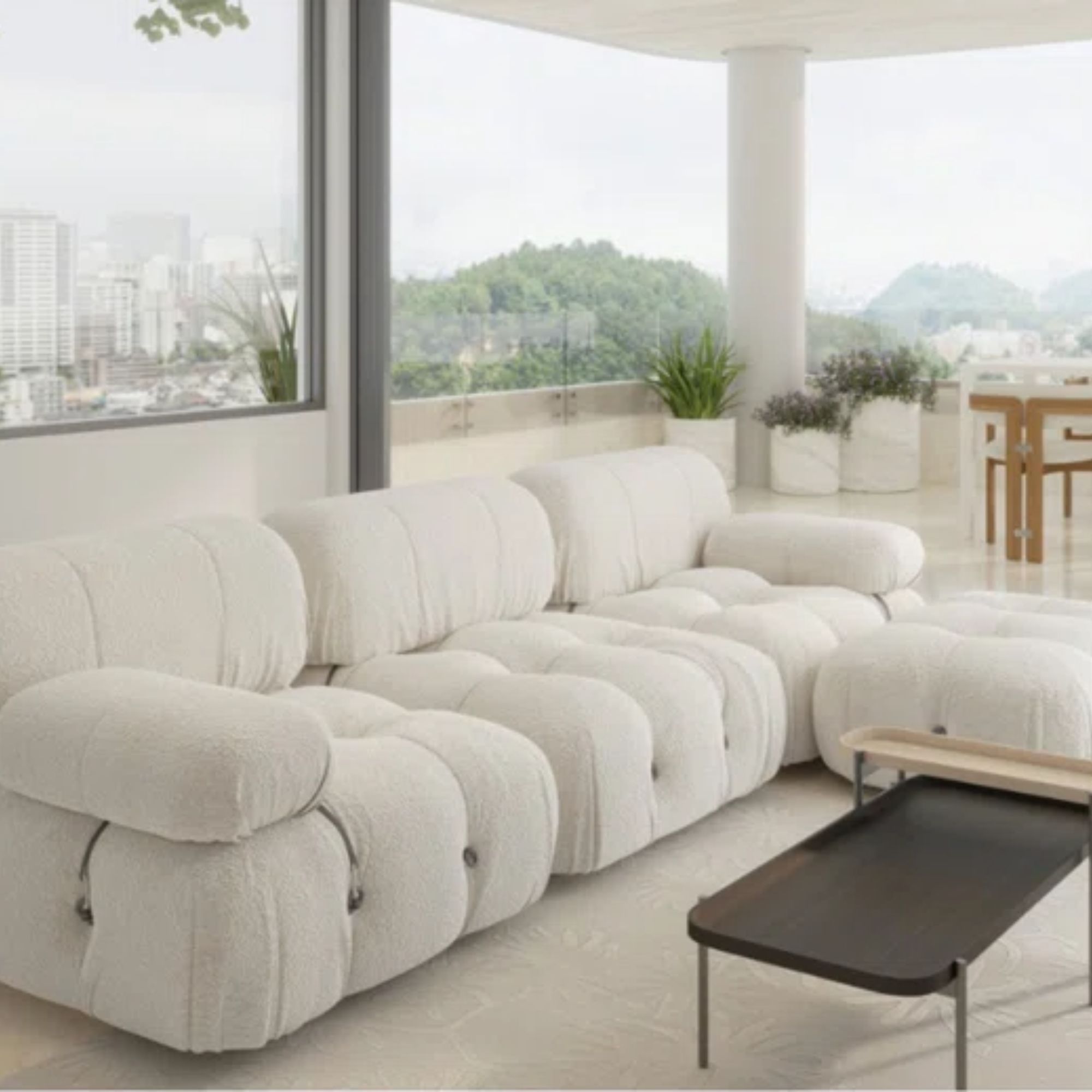 9 - Piece Upholstered Sectional