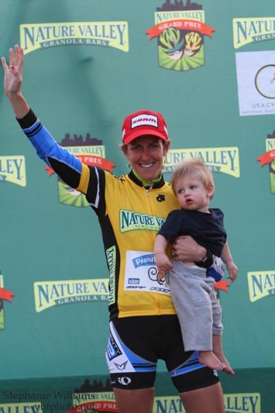 Kristen Armstrong with her son