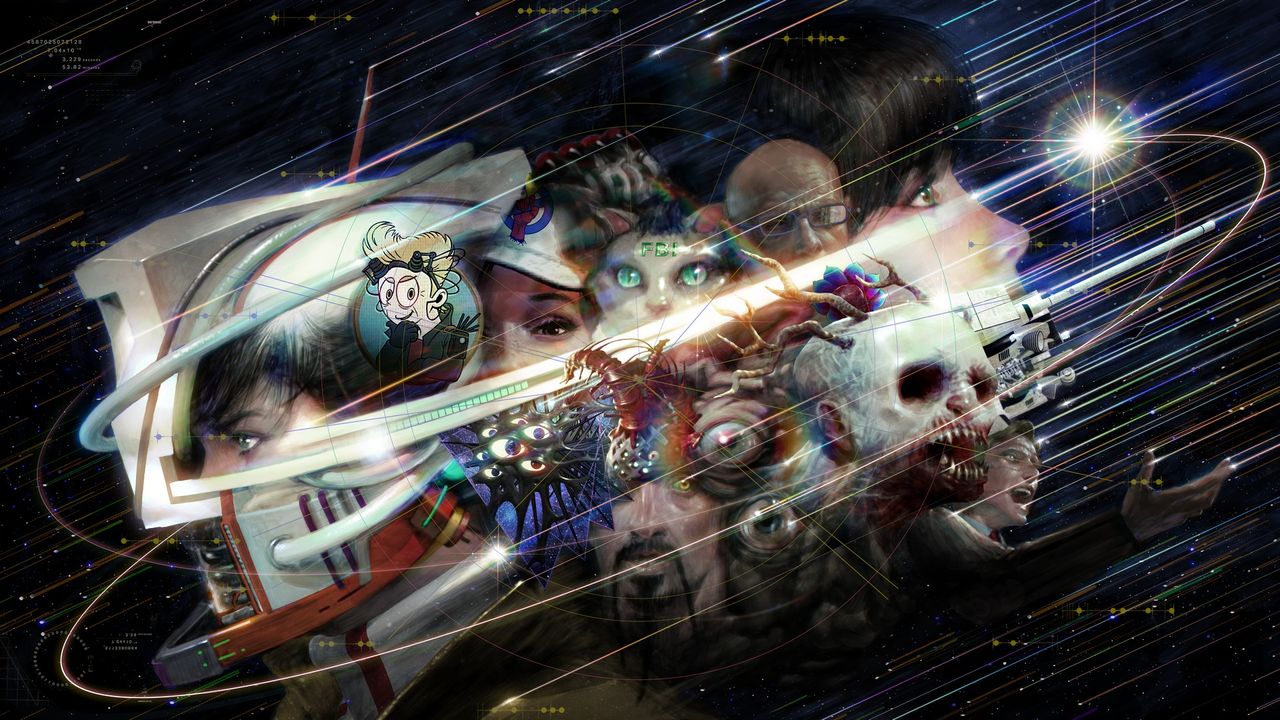 Key art for Romeo is a Dead Man showing Romeo and supporting cast headshots against a spacey background