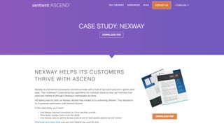 Nexway case study landing page