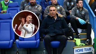 Sheffield Wednesday fan Jon McClure and Carlos Carvalhal