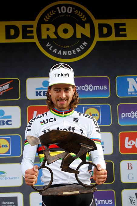Peter Sagan (Tinkoff) on the podium