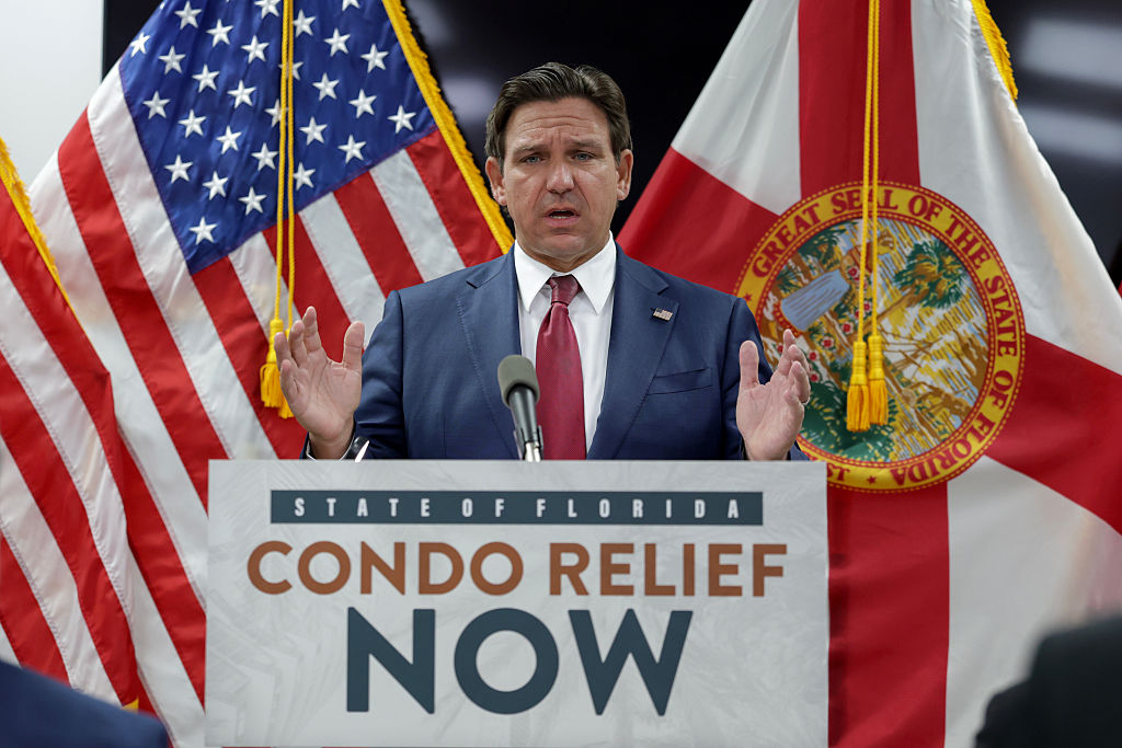 Florida Governor Ron DeSantis Holds A Condo Relief News Conference