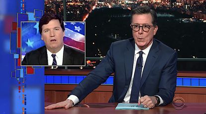 Stephen Colbert slags Tucker Carlson