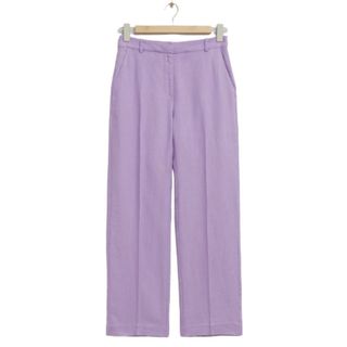 & Other Stories Straight Press Crease Linen Trousers