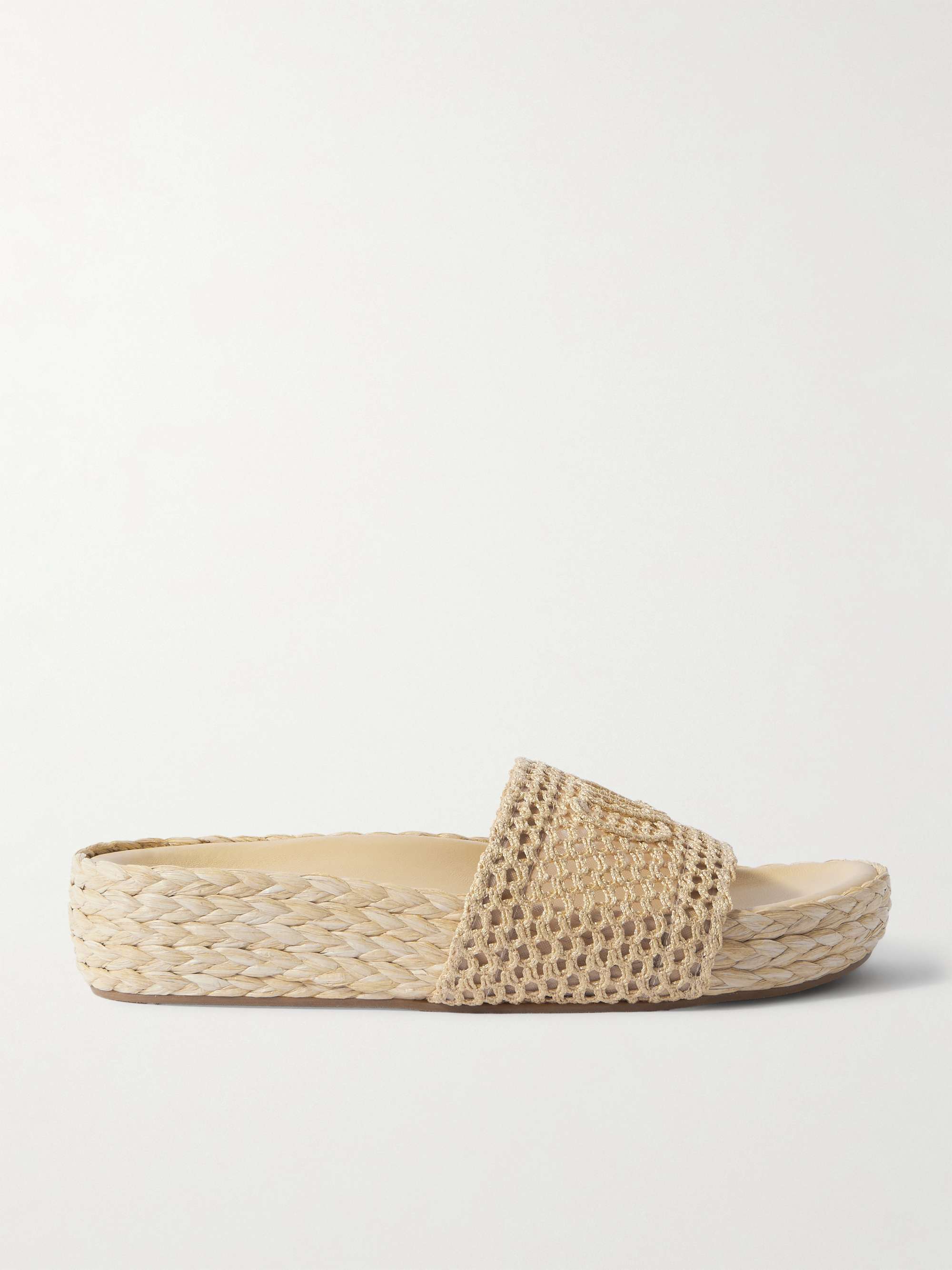 Isla Crocheted Raffia Slides