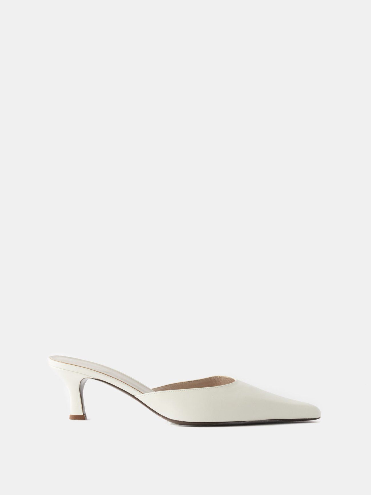 Cybil 55 kitten-heel leather mules