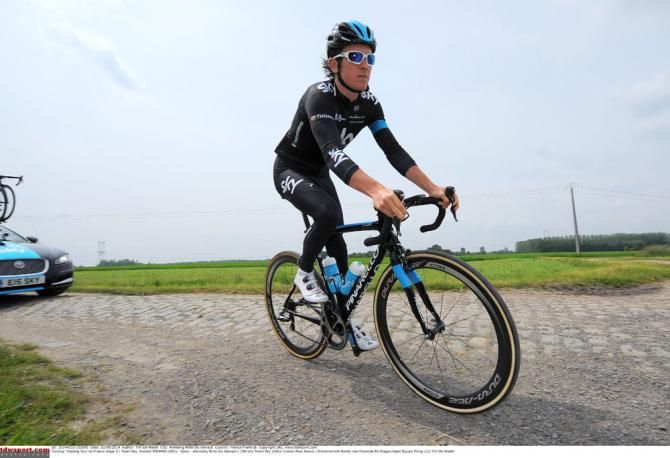 Geraint Thomas came close to winning a Tour de France stage on the cobbles in 2010