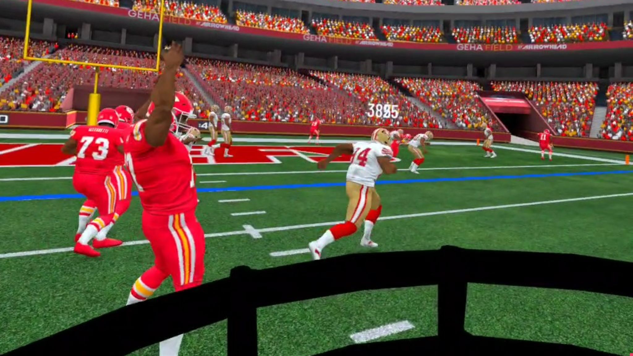 Screenshots of gameplay from NFL Pro Era II