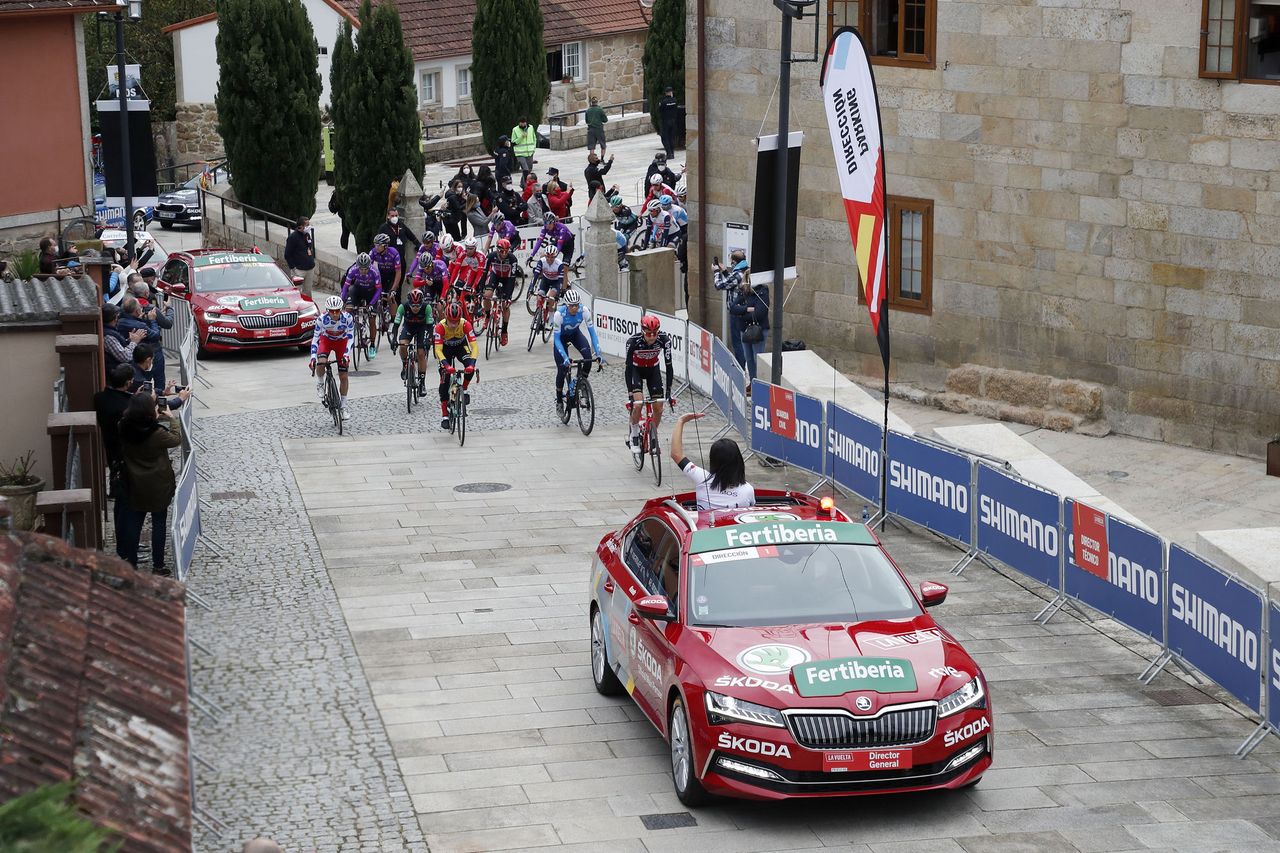 Cycling: Vuelta Espa&Atilde;&plusmn;a 2020 / Tour Spain 2020 / 15 Etapa / 15 Stage /
START / SALIDA /
Mos - Puebla de Sanabria (230,8 km) 5-11-2020/
Cycling: Vuelta Espa&Atilde;&plusmn;a 2020 / Tour Spain 2020 / 15 Etapa / 15 Stage /
&Acirc;&copy;PHOTOGOMEZSPORT2020