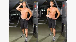 Unilateral triceps cable chop