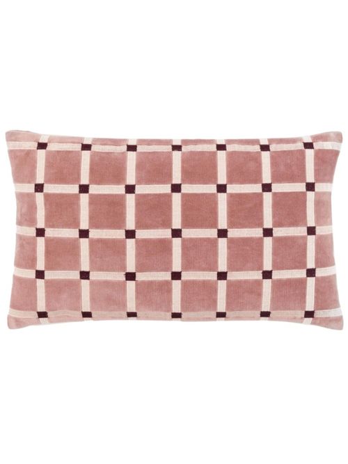 Aveline Velvet Cushion in Mauve