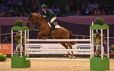 Shane Breen riding Accoustik Solo Du Baloubet, winners of Class 21 during HOYS in the NEC in Warwickshire in the UK on 9th October 2016