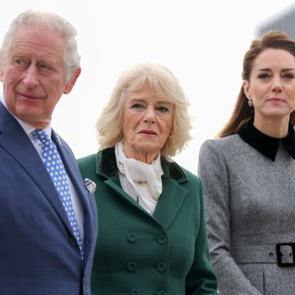 King Charles, Queen Camilla, and Kate Middleton at an engagement