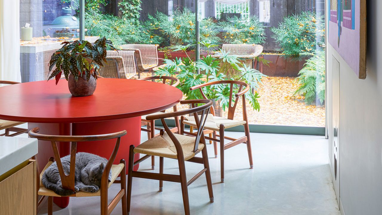 Dining room opening out on a garden