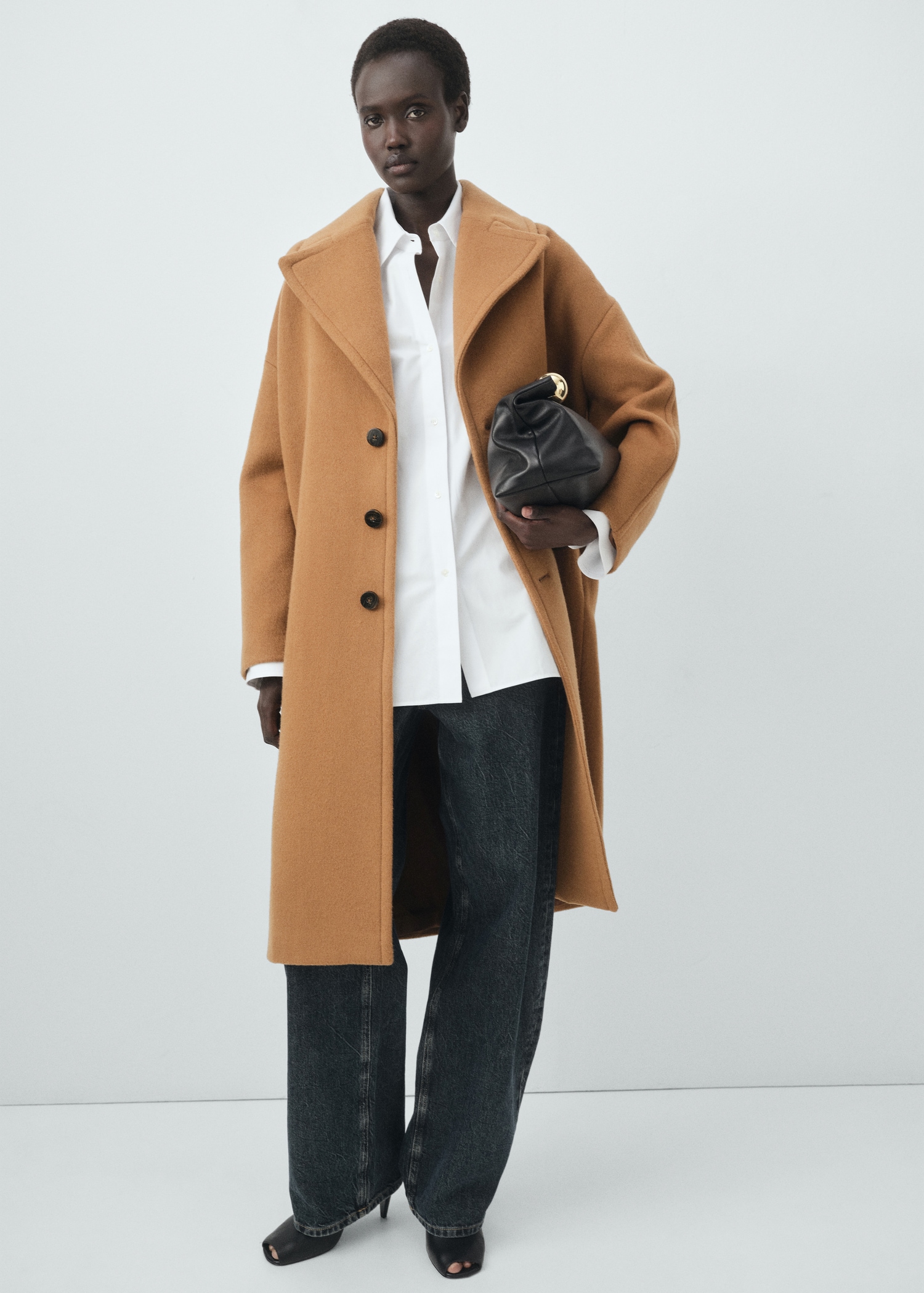 Lapel Manteco Wool Coat - Women | Mango United Kingdom