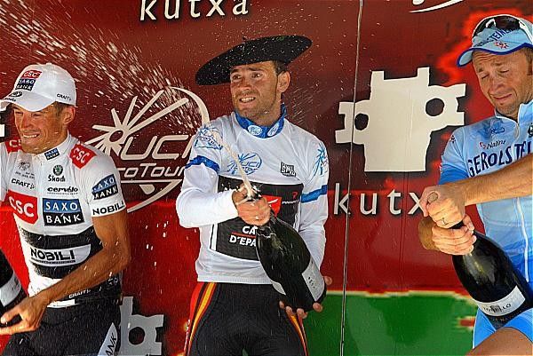 Davide Rebellin is still getting to grips with this champagne lark.