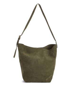 Tas Tote Wildleder - Hijau Khaki - Arket DE