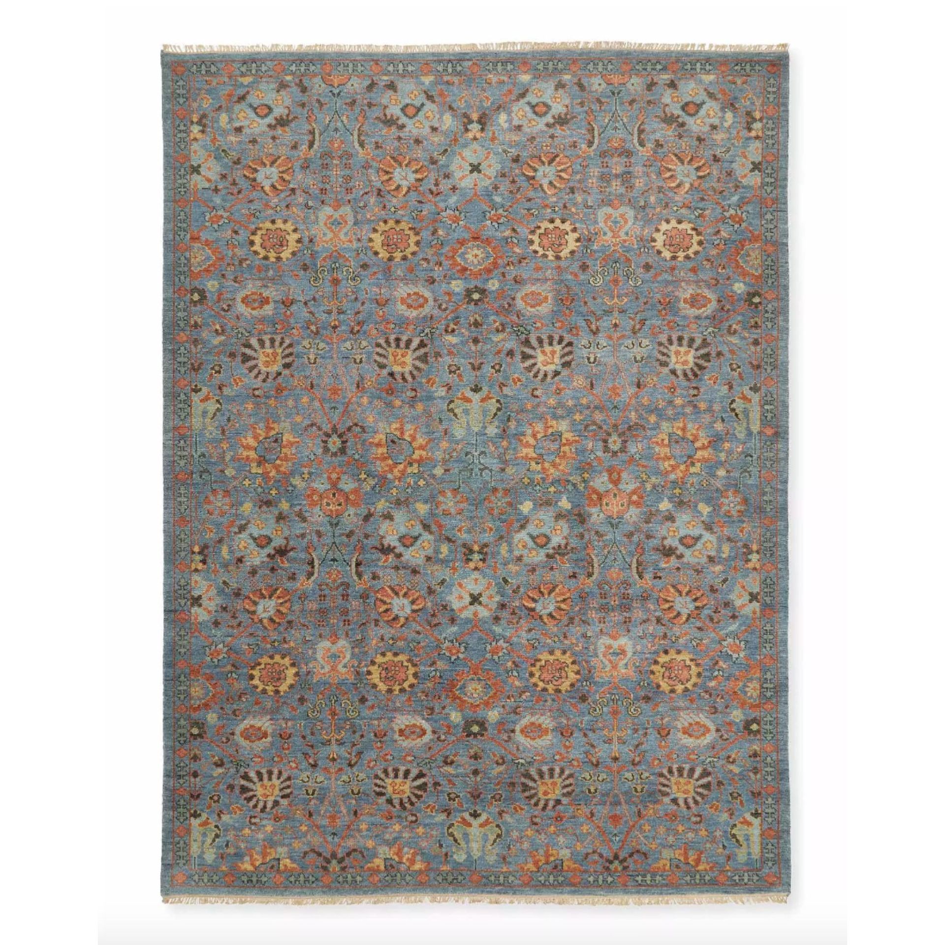 Serena & Lily Algora Hand-Knotted Rug against a white background.