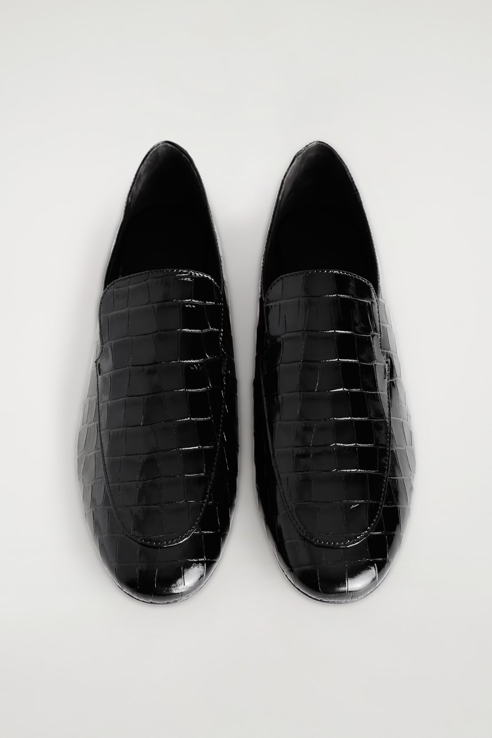 COS, Croc-Effect Leather Loafers