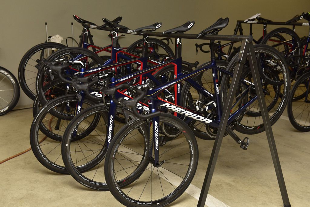 The Merida bikes are ready to roll