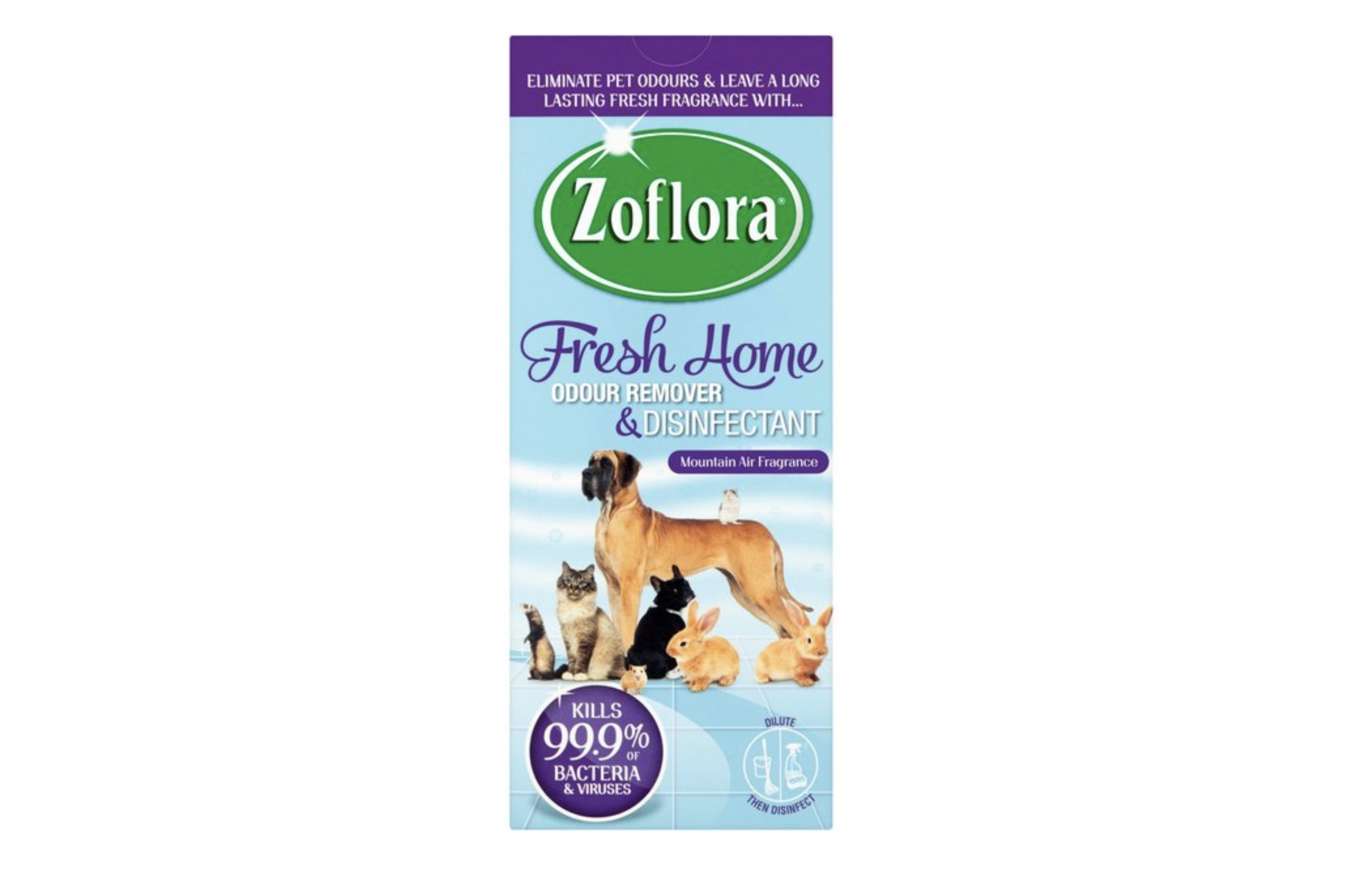 Best air freshener for pet owners: Zoflora Fresh Home Odour Remover & Disinfectant