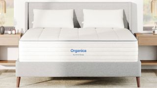The Amerisleep Organica mattress on a bed