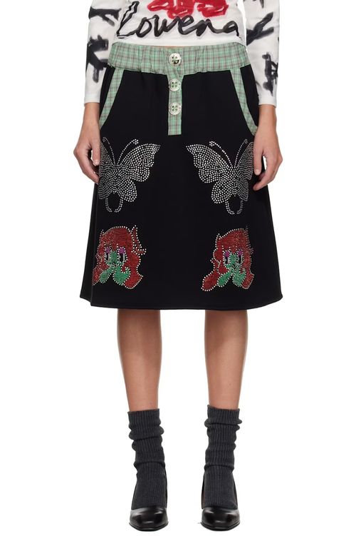 Black Quimby Midi Skirt