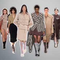 stylish outfits with socks, a collage of sock on the runway, socks trend spring summer 2024