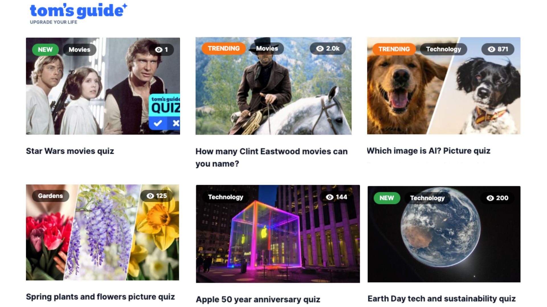 A selection of Toms Guide Puzzles &amp;amp; Quizzes