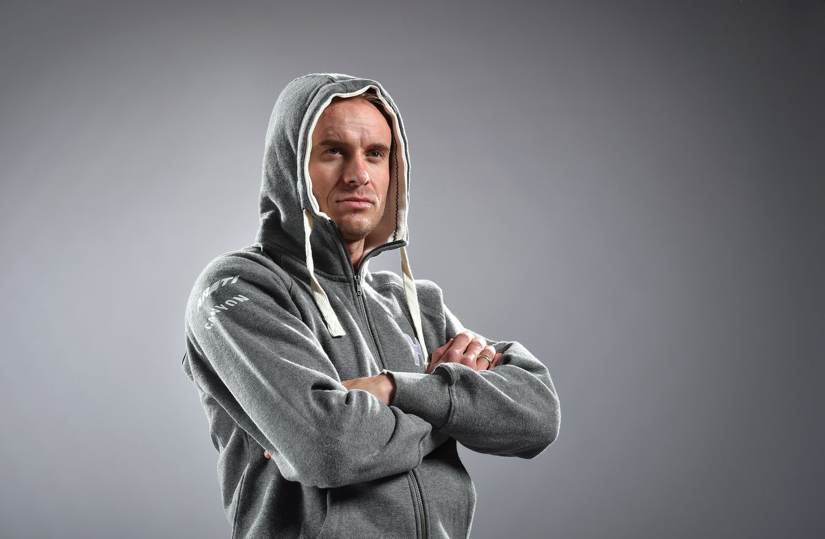 Alexander Kristoff models the off-bike Katusha team clothing