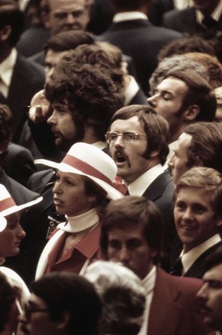 Montreal 1976 OG, Opening © 1976 / Internationalceremony - Among theOlympic Committee (IOC) /delegation of GreatUnited ArchivesBritain (GBR), H.R.H.Princess Anne.