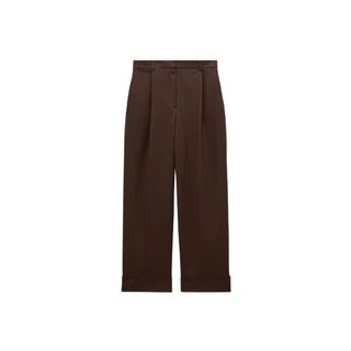 Brown cuffed trousers