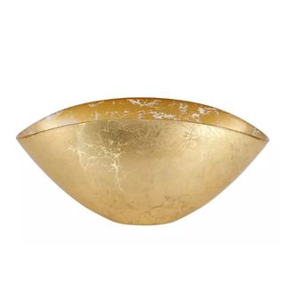 A curved brush gold envelope bowl