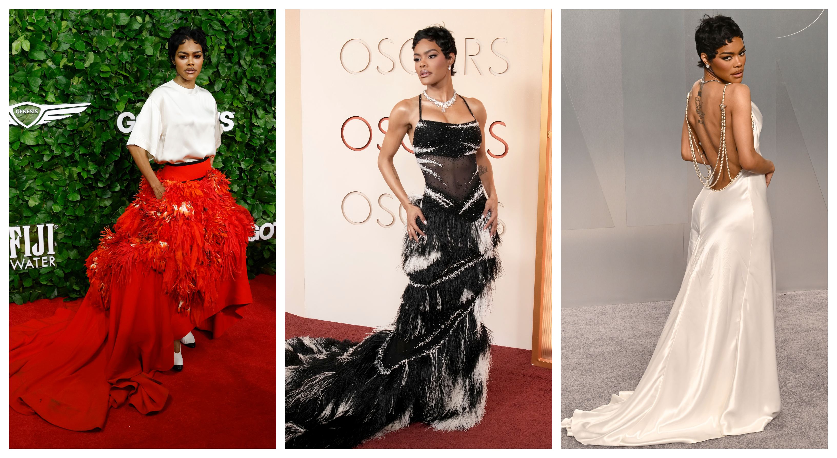 Teyana Taylor wearing Chanel gowns during the 2025-2026 awards season