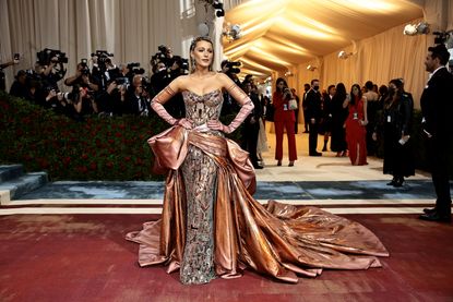 Blake Lively Jumps Over The Ropes At An Exhibit To Fix Up Her 2022 Met ...