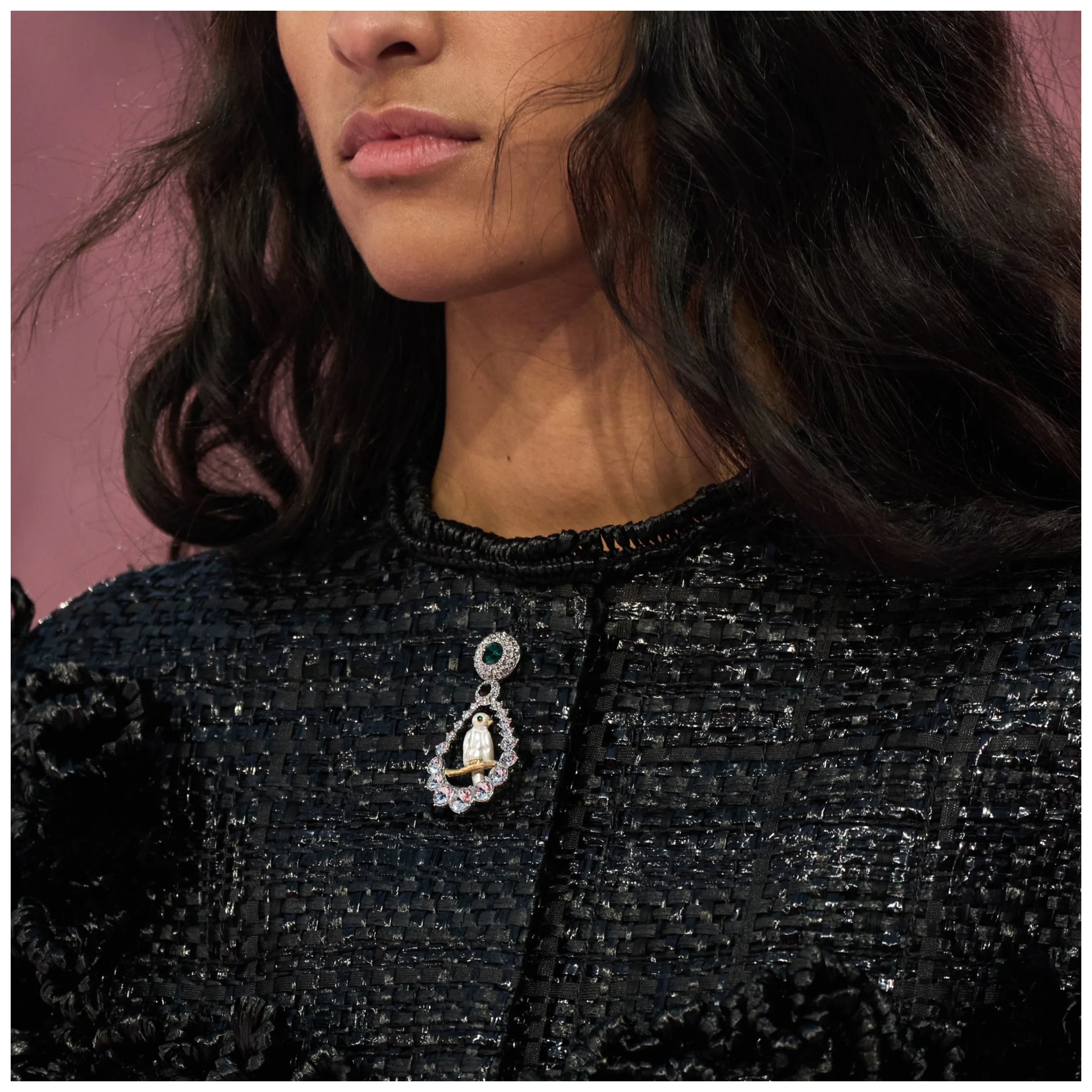 brooch on the chanel runway