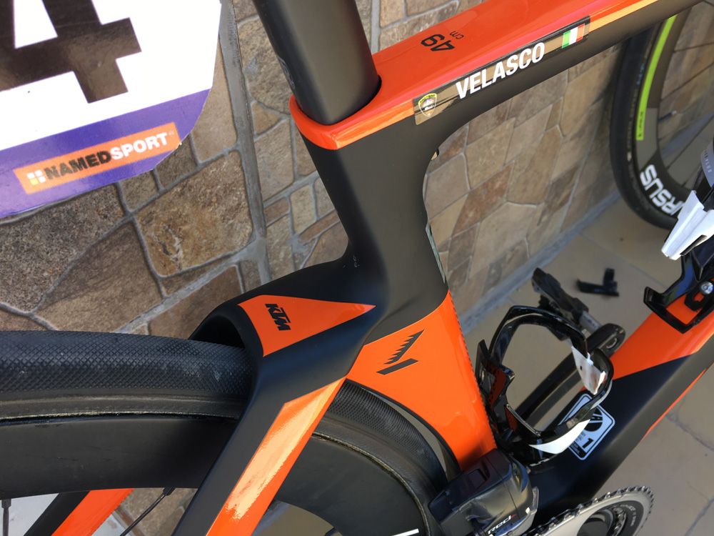 The meaty KTM seat stay junction point