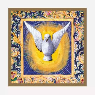 The hold spirit christmas card, white dove