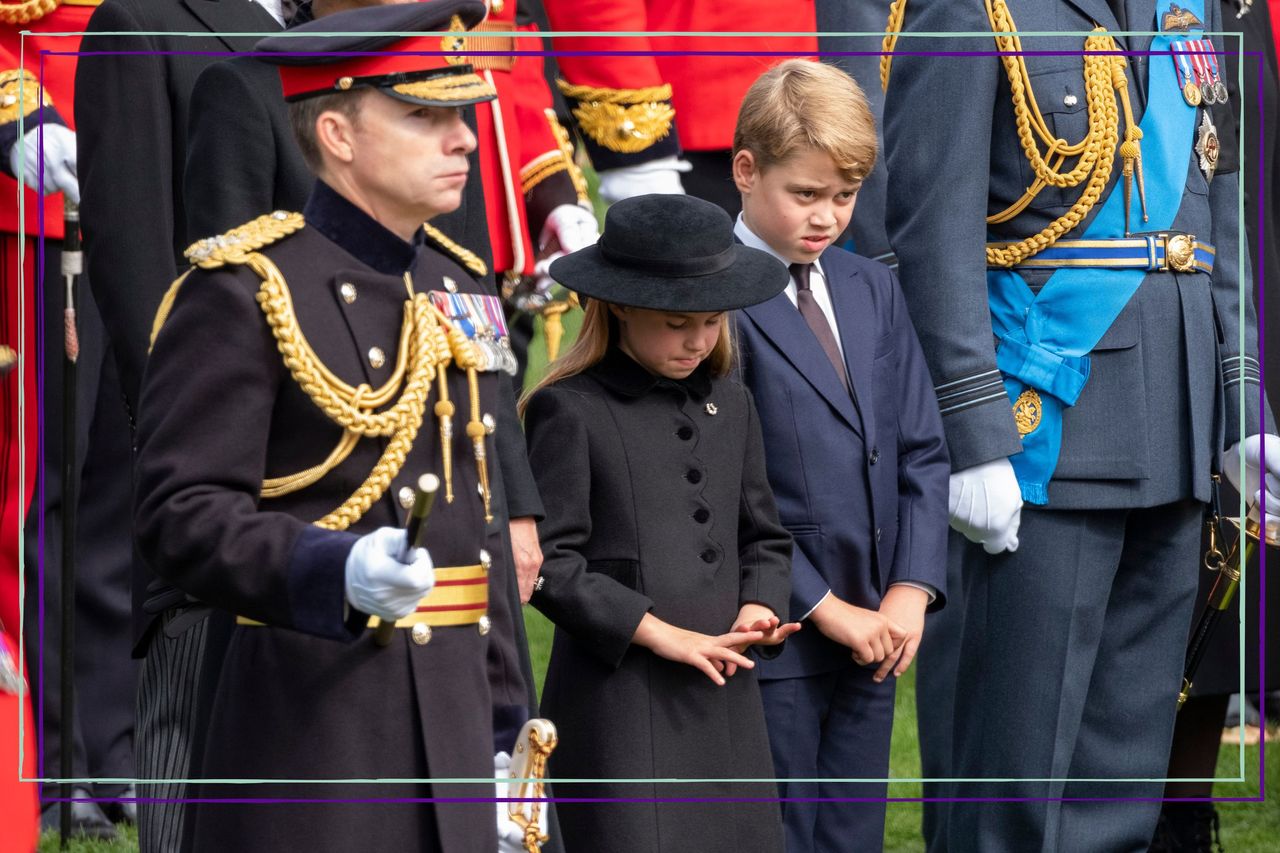 Princess Charlotte and Prince George Queen&#039;s funeral