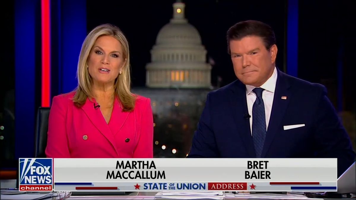 Fox News&#039; Martha MacCallum and Bret Bair 