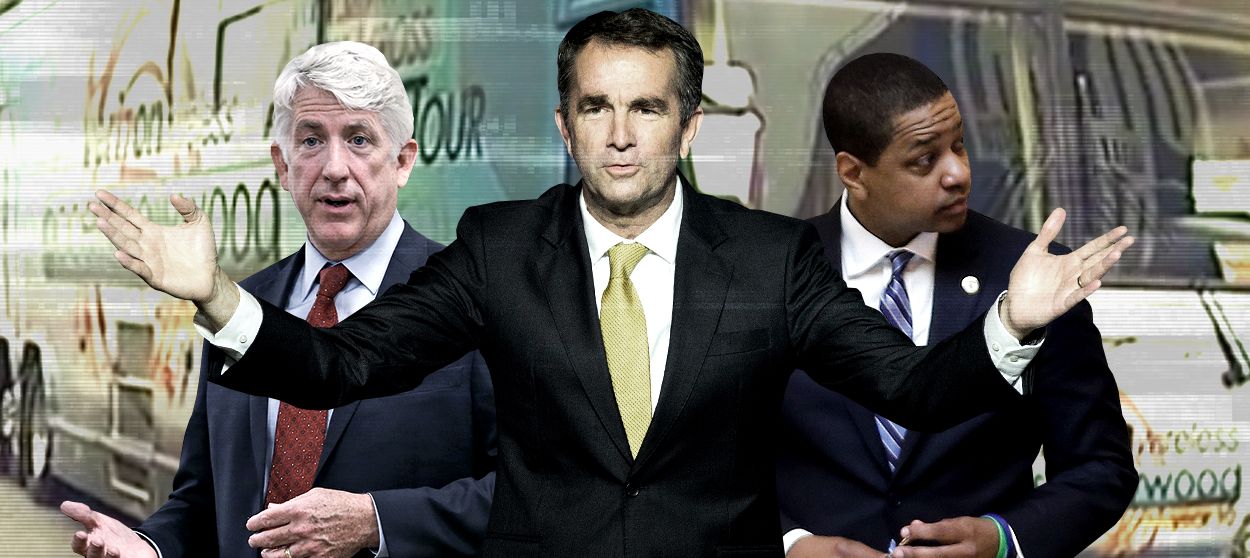 Ralph Northam, Justin Fairfax, and Mark Herring.