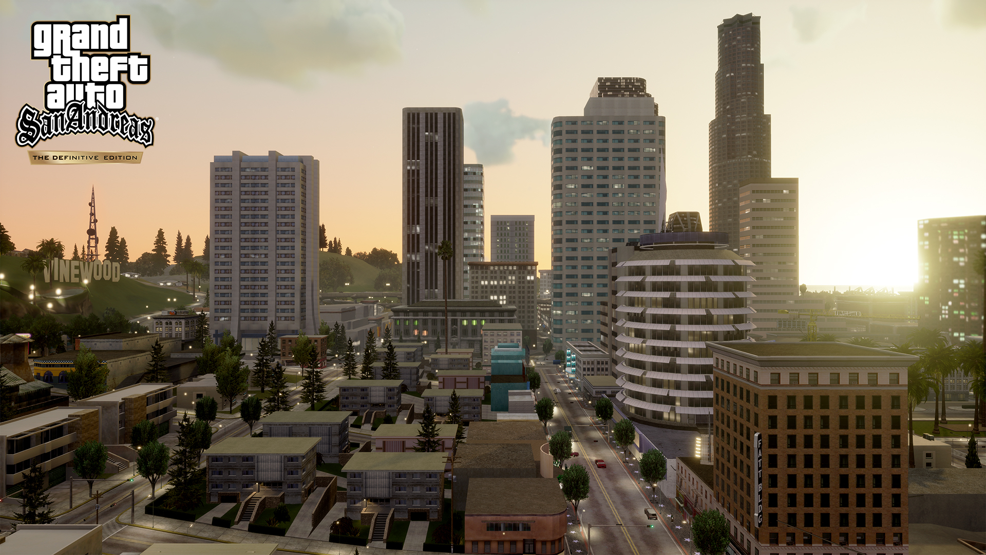 A panoramic view of GTA San Andreas.