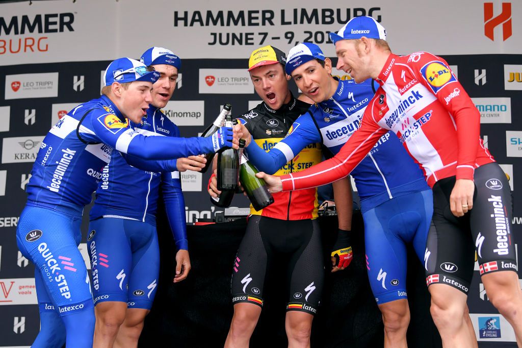 Deceuninck-QuickStep on the Hammer Climb Limburg podium