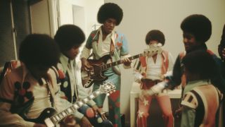  Michael Jackson and the Jackson brothers backstage at the Inglewood Forum, 26th August 1973