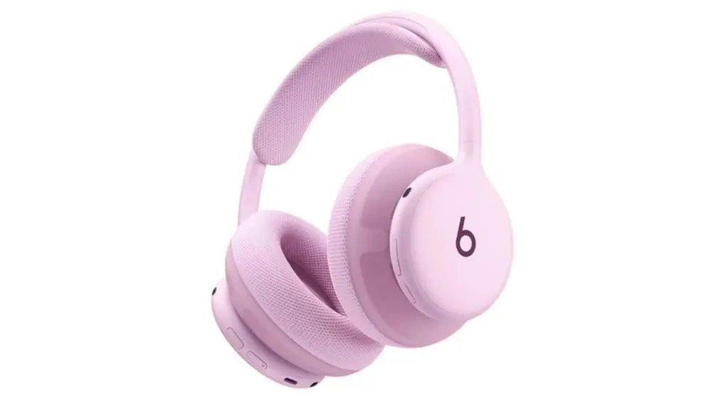 Beats 360 leaked wireless headphones in pink on a white background