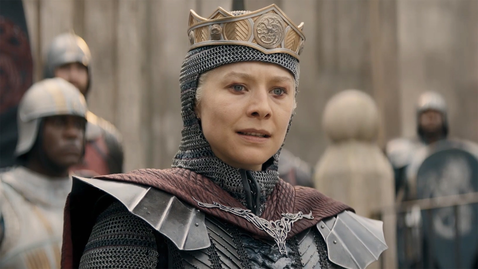 A close-up of Rhaenyra Targaryen in House of the Dragon season 3 episode 8