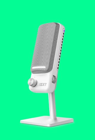 NZXT Capsule Elite microphone on a green background